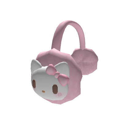 Kawaii Big Kitty Pink Earmuffs