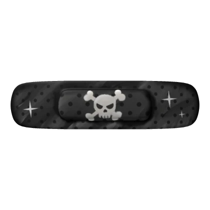 Black Emo Trendy Cute Face Bandage Sticker