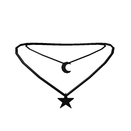 Black Moon and Star Necklace 3.0