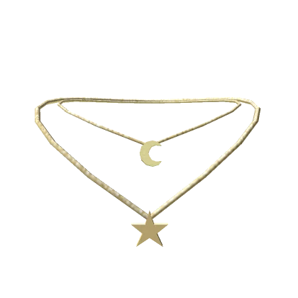 Gold Moon and Star Necklace 3.0