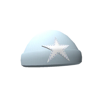 Light Blue Star Beanie