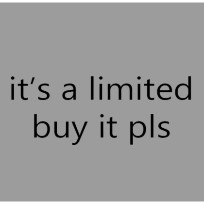 this is a limited