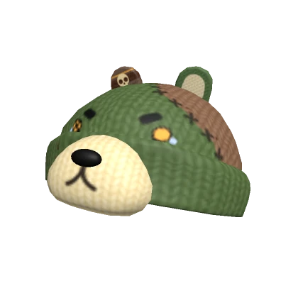 🍀Patched Zombie Bear Knit Beanie