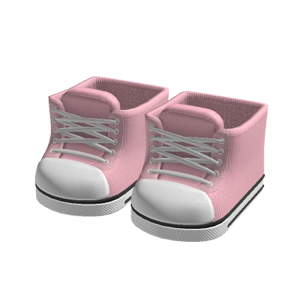canvas shoes hightop pink