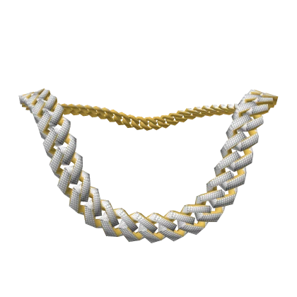 Iced Out Diamond & Gold Cuban Link Chain