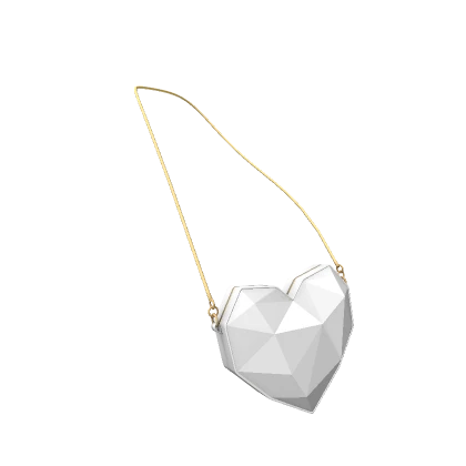 White Diamond Heart Purse