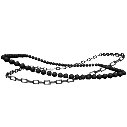 Double Pearl Waist Chain 3.0 (Black & Gray)