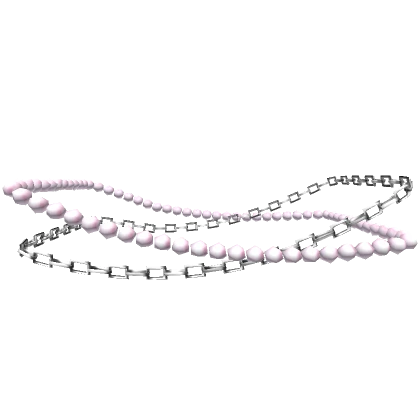 Double Pearl Waist Chain 3.0 (Silver & Pink)