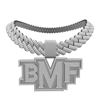 3.0 Diamond BMF Chain W Cuban Link 