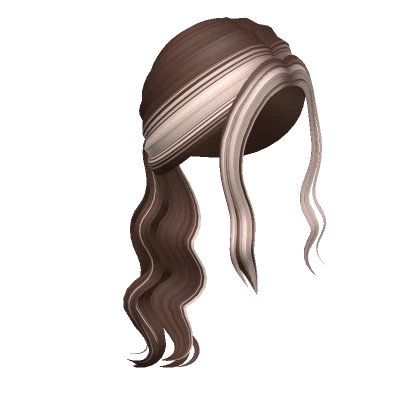 Two-Tone Low Wavy Ponytail (Brown & Blonde)