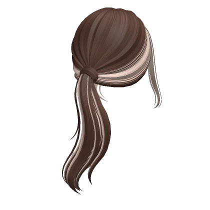 Two-Tone Low Ponytail (Brown & Blonde)