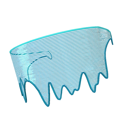 Y2K Neon Blue Drip Visor