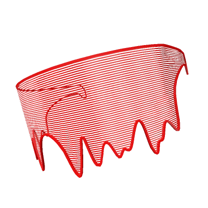 Y2K Neon Red Drip Visor