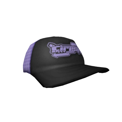 Two Tone Purple and Black Trucker Cap