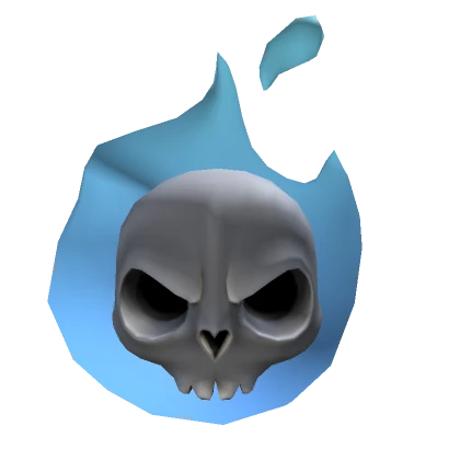 Blue Fiery Ghost Skull Pet