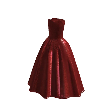 Glittery Princess Gown Dress in Red