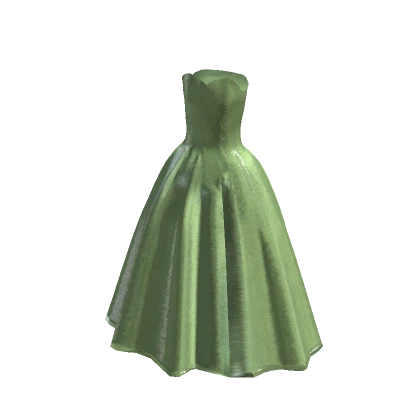 Glittery Princess Gown Dress in Green