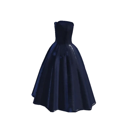 Glittery Princess Gown Dress in Navy