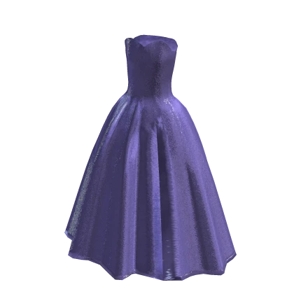 Glittery Princess Gown Dress in Purple