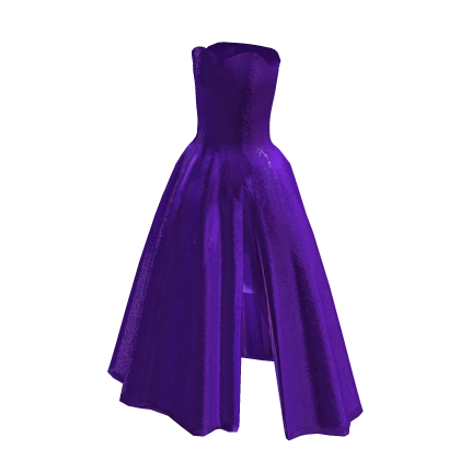 Glittery Slit Dress in Dark Purple