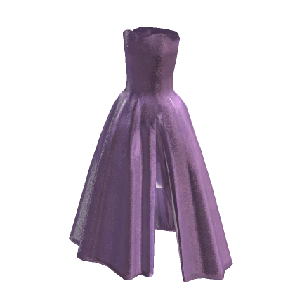 Glittery Slit Dress in Lilac Purple