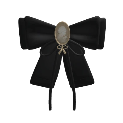 Elegant Black Ribbon Bow Tie