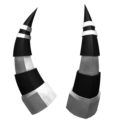 Silver and White Mecha Horns