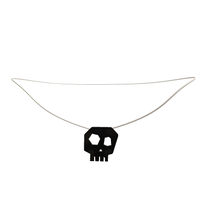 1.0 Black Distressed Skull Necklace