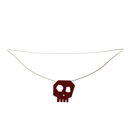 1.0 Red Distressed Skull Necklace