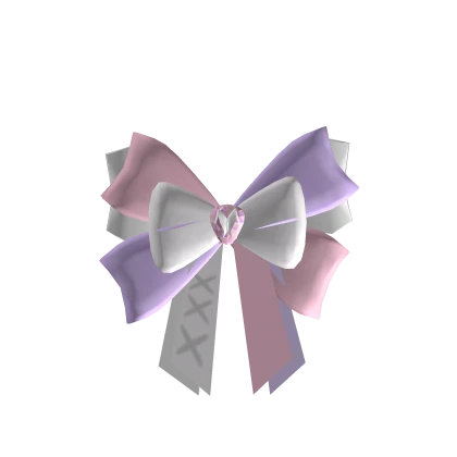 Double Pastel Pink and Purple Bows 