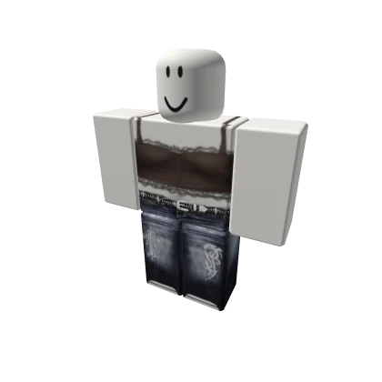 y2k brown top jeans outfit