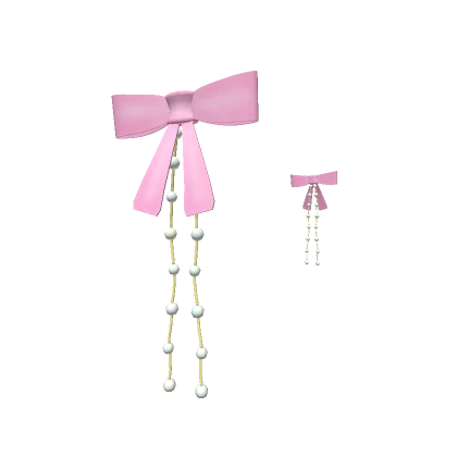 Pink Bow Drop Earrings