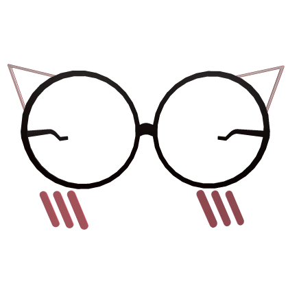 Cute Round Glasses w/ Blush filter