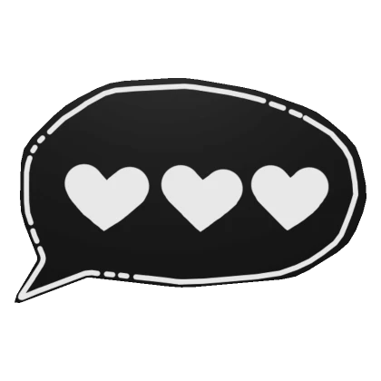 ♡﹒heart speech bubble b&w