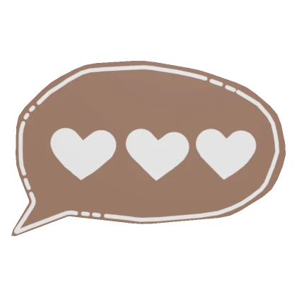 ♡﹒heart speech bubble brown