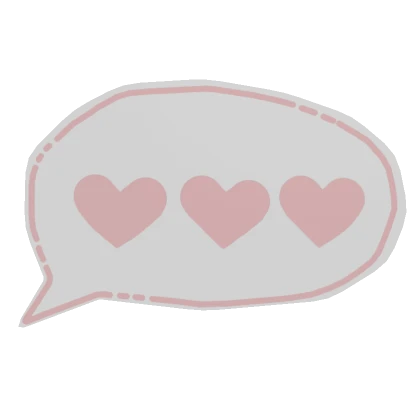 ♡﹒heart speech bubble pink