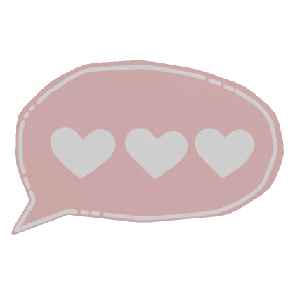 ♡﹒heart speech bubble pink