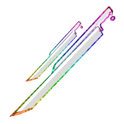 White Rainbow Dual Cyberpunk Sword [WAIST]