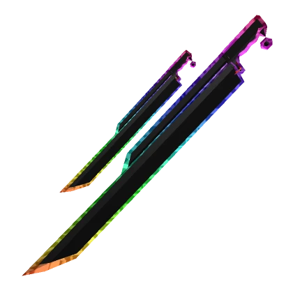 Black Rainbow Dual Cyberpunk Sword [WAIST]