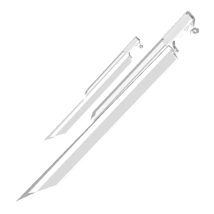 White Dual Cyberpunk Sword [WAIST]