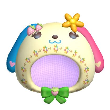 ♡ kawaii colorful flower bunny hood