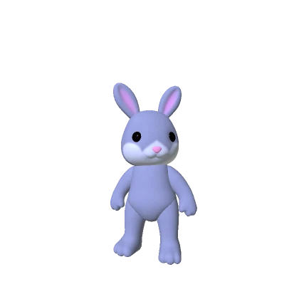 Gray Fluffy Bunny