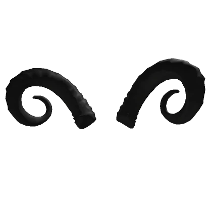 Spiral Demon Horns Black