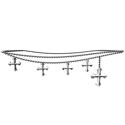 † rhinestone waist chain 3.0 Silver Chrome Crosses