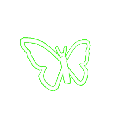 Neon Green Butterfly Hair Clip