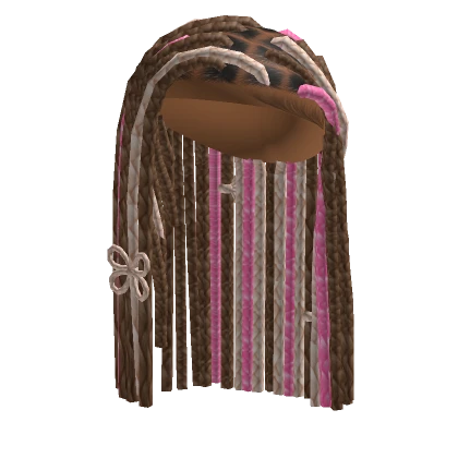 Cute Pink & Brown Butterfly Locs 