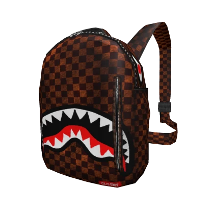 Brown Realistic Glo Ent Shark Backpack