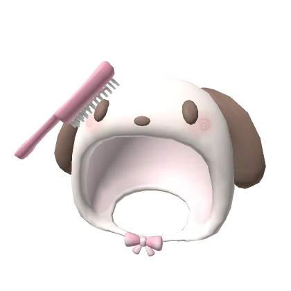 Cute Soft Kawaii Puppy Hood w/ Brush