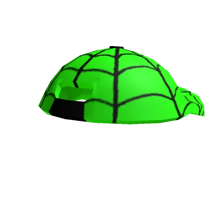 neon green spider web cap