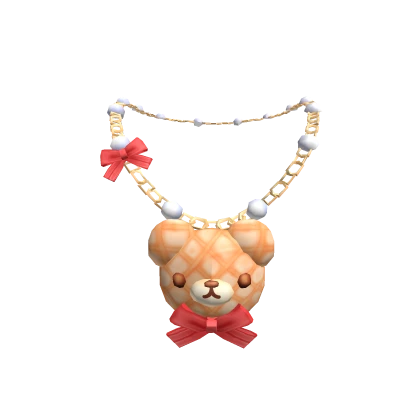 Kawaii Dough Bun Bow Necklace